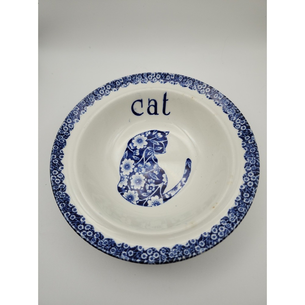 Vintage Royal Crownford Calico Cat Bowl  Staffordshire England Norma Sherman